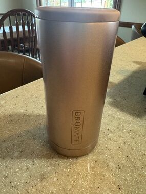 BrüMate Metallic Rose Gold Travel Tumbler - Insulated Drink Holder